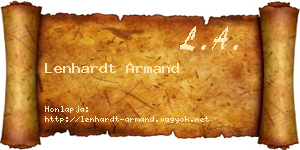 Lenhardt Armand névjegykártya