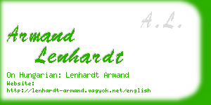 armand lenhardt business card